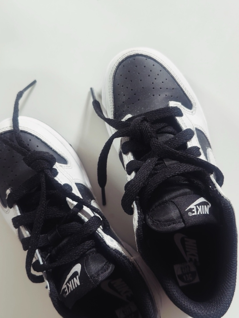 Nike Kids Black and White Retro-Style Sneakers